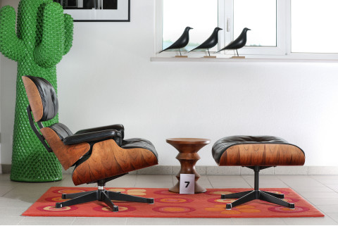 Charles & Ray Eames Lounge Chair mit Ottoman – Herman Miller 1967, Palisander & Schwarz, seltenes Ausstellungsstück 2