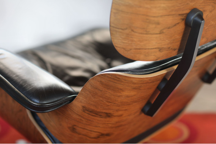Charles & Ray Eames Lounge Chair mit Ottoman – Herman Miller 1967, Palisander & Schwarz, seltenes Ausstellungsstück