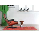 Charles & Ray Eames Lounge Chair von Vitra – 2001, Kirschholz & Schwarzes Leder