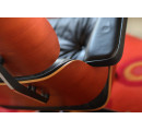 Charles & Ray Eames Lounge Chair von Vitra – 2001, Kirschholz & Schwarzes Leder