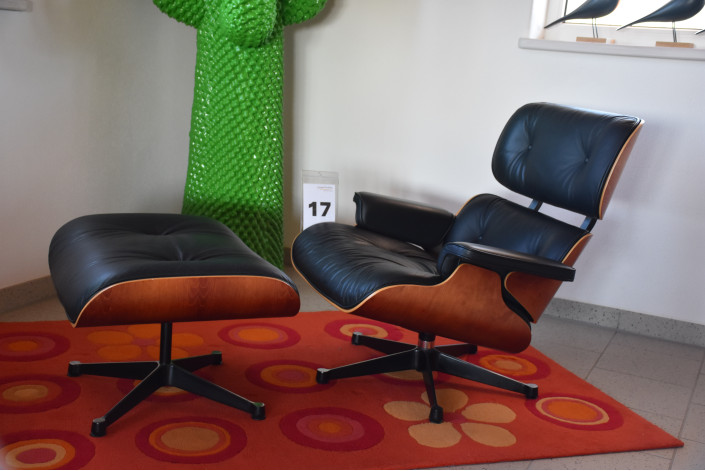 Charles & Ray Eames Lounge Chair mit Ottoman – Vitra 1997, Originalklassiker