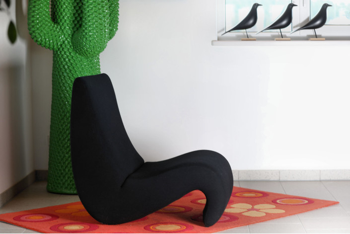 Vitra Amoebe – Verner Panton | Stoff Volvo schwarz, BJ 2000