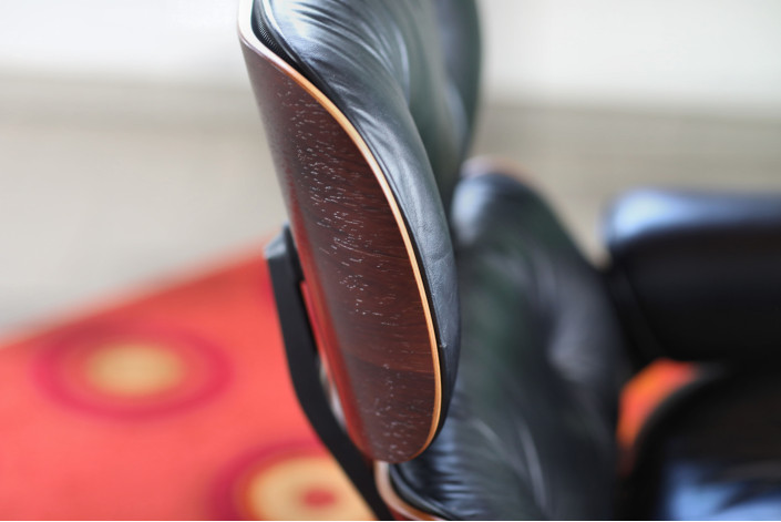 Charles & Ray Eames Lounge Chair mit Ottoman von Herman Miller – Originalklassiker Palisander & Schwarz, ca. 1970